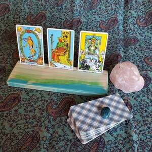 Triple Tarot –Oracle Card/Photo Display/Altar Stand Holder, 3 Card Reading